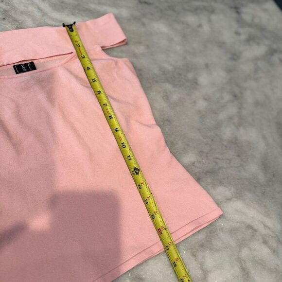 INC International Concepts Pink Slit Sleeveless Top. Size Petite Small - Picture 9 of 9